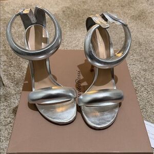 Gianvito Rossi Metallic Silver Heels